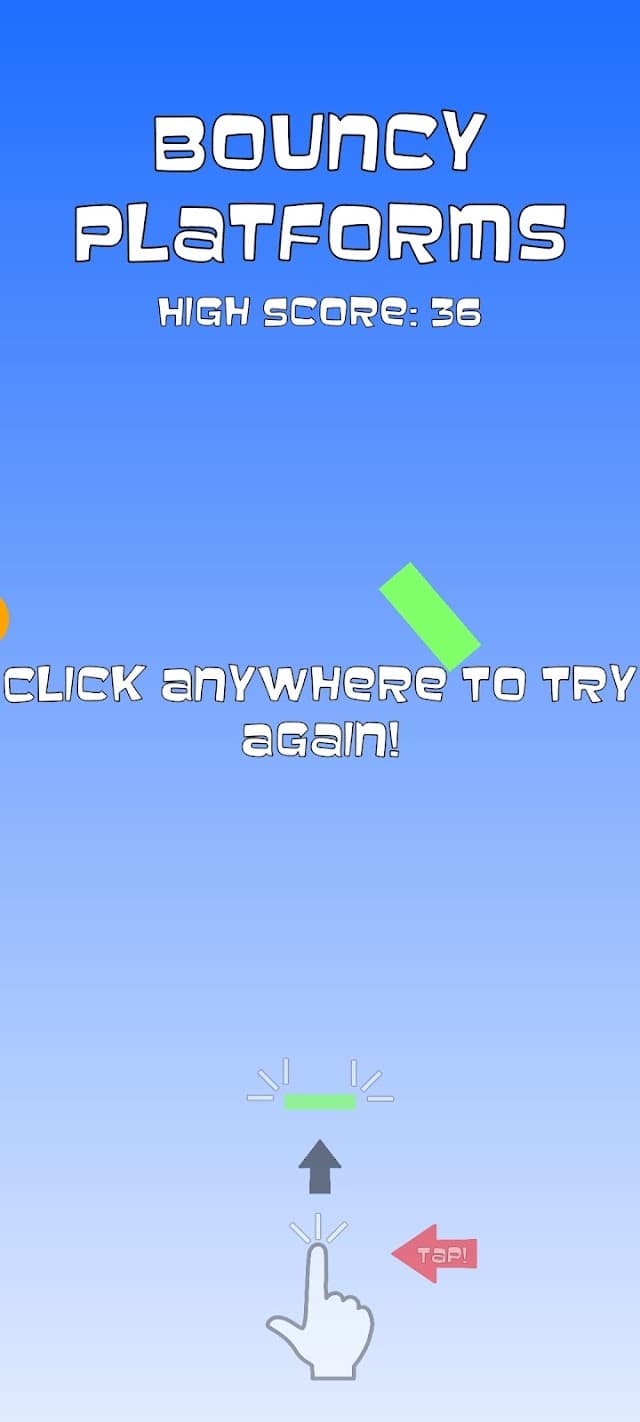 A ball bouncing around the screen